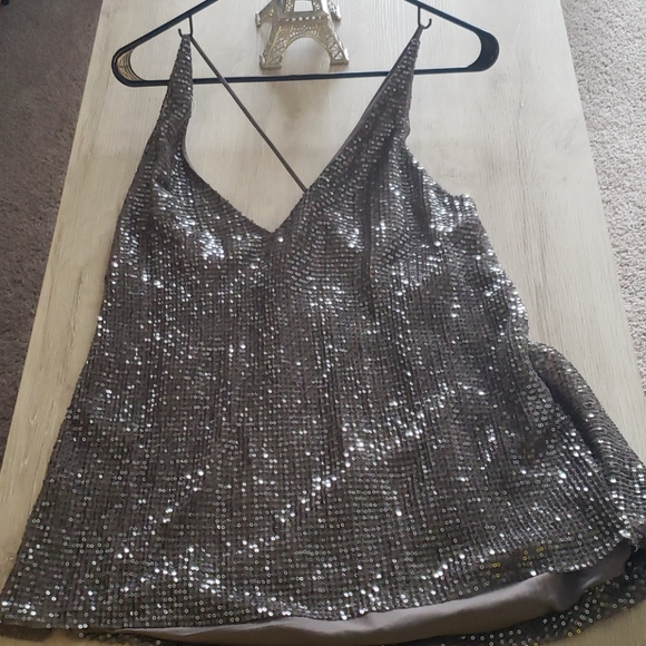 Express Tops - NWT Express sequin spaghetti strap top